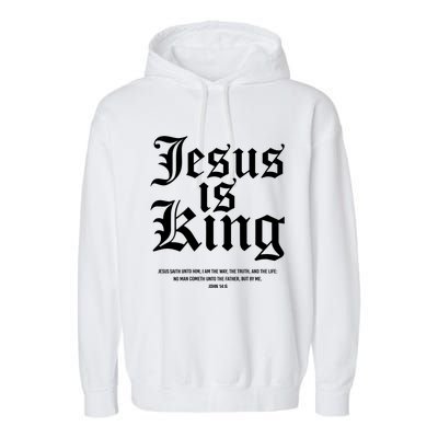 Jesus Is King Christian Faith Women Gifts Garment-Dyed Fleece Hoodie