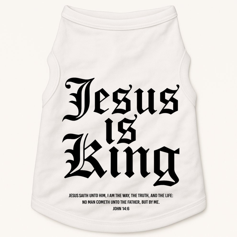 Jesus Is King Christian Faith Women Gifts Doggie Tank
