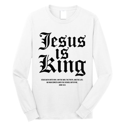 Jesus Is King Christian Faith Women Gifts Long Sleeve Shirt