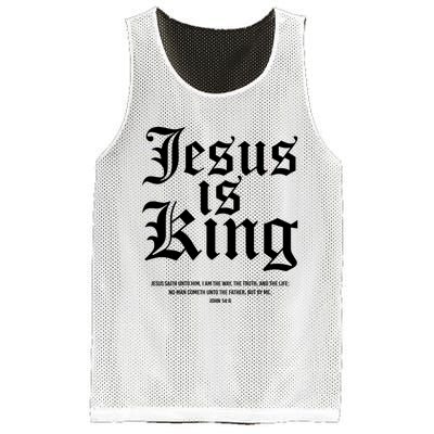 Jesus Is King Christian Faith Women Gifts Mesh Reversible Basketball Jersey Tank