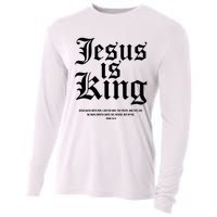 Jesus Is King Christian Faith Women Gifts Cooling Performance Long Sleeve Crew