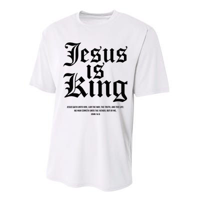 Jesus Is King Christian Faith Women Gifts Performance Sprint T-Shirt