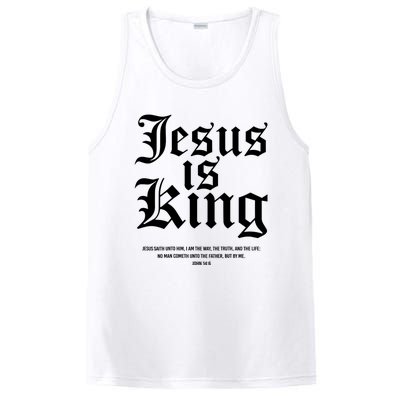 Jesus Is King Christian Faith Women Gifts PosiCharge Competitor Tank