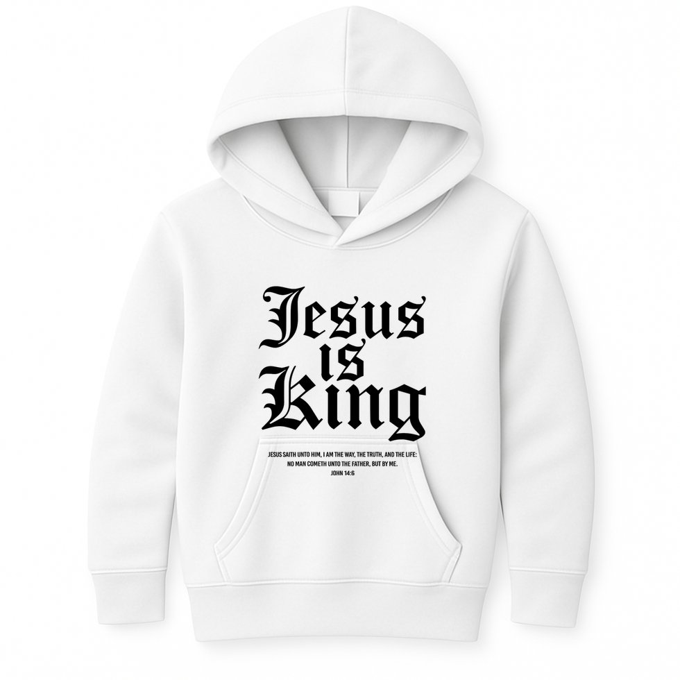 Jesus Is King Christian Faith Women Gifts Kids Hoodie