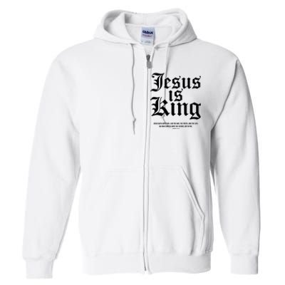 Jesus Is King Christian Faith Women Gifts Full Zip Hoodie