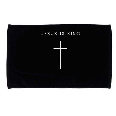 Jesus Is King Cross Minimalist Christian Religious Jesus Microfiber Hand Towel
