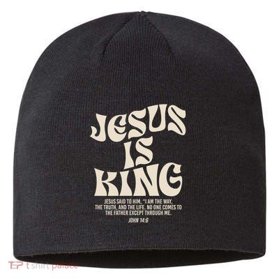 Jesus Is King Bible Verse John 146 Christian God Religious Sustainable Beanie