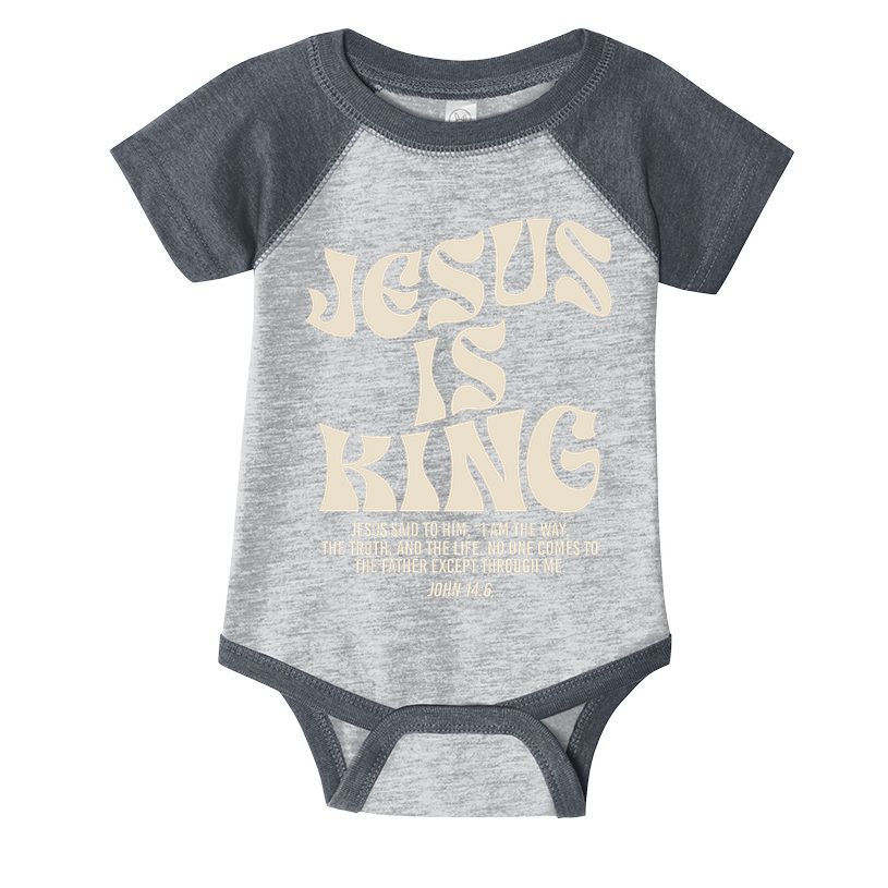 Jesus Is King Bible Verse John 146 Christian God Religious Infant Baby Jersey Bodysuit