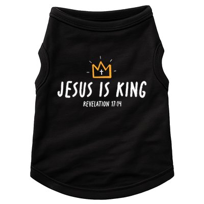 Jesus Is King Christ Is King King Of Kings Lord Of Lords Small Black Doggie Tank