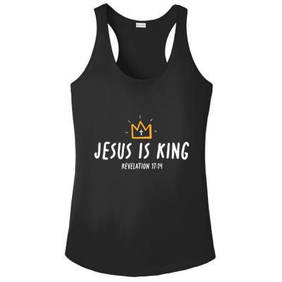 Jesus Is King Christ Is King King Of Kings Lord Of Lords Small Black Ladies PosiCharge Competitor Racerback Tank