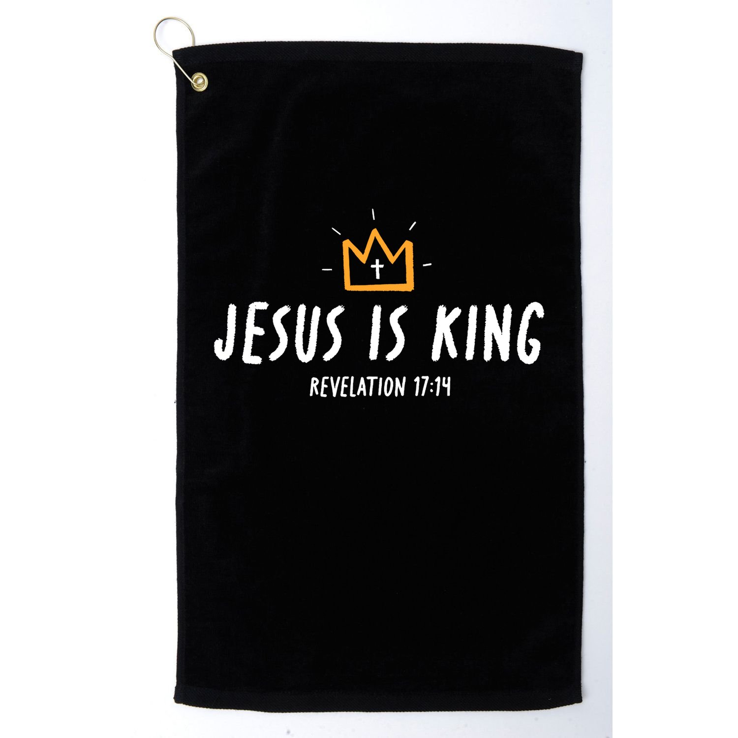 Jesus Is King Christ Is King King Of Kings Lord Of Lords Small Black Golf Towel