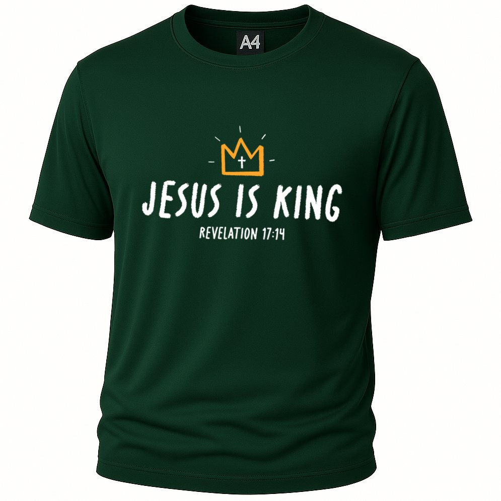 Jesus Is King Christ Is King King Of Kings Lord Of Lords Small Black Cooling Performance Crew T-Shirt