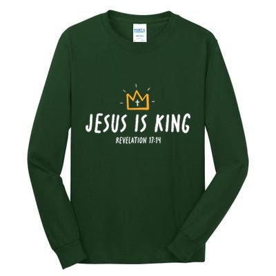 Jesus Is King Christ Is King King Of Kings Lord Of Lords Small Black Tall Long Sleeve T-Shirt