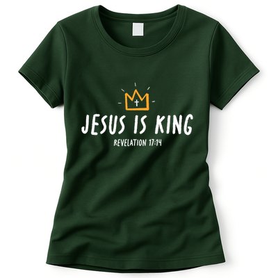 Jesus Is King Christ Is King King Of Kings Lord Of Lords Small Black Womens T-Shirt