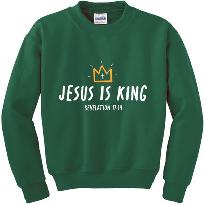 Jesus Is King Christ Is King King Of Kings Lord Of Lords Small Black Kids Sweatshirt