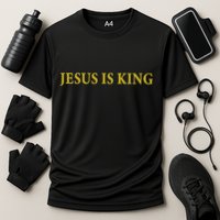 Jesus Is King Christian Cooling Performance Crew T-Shirt