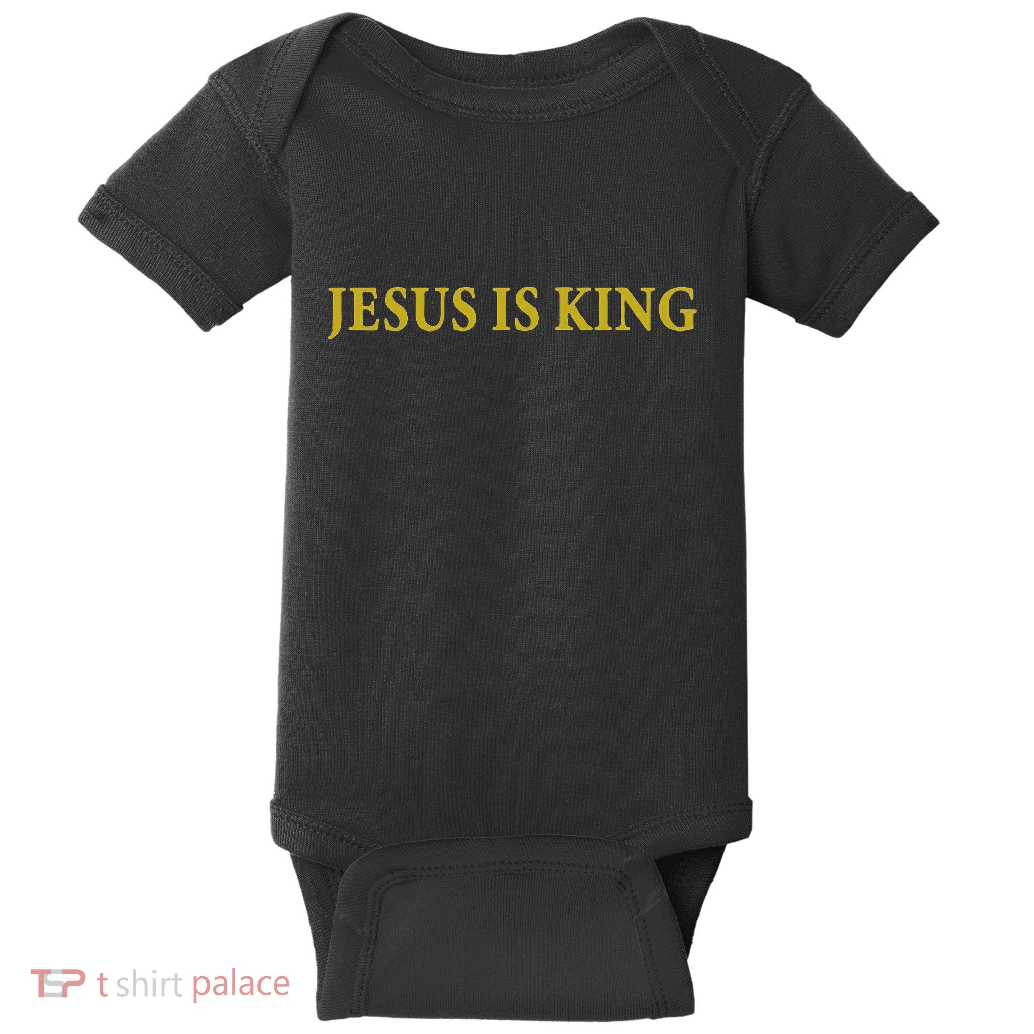 Jesus Is King Christian Baby Bodysuit