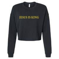 Jesus Is King Christian Cropped Pullover Crew