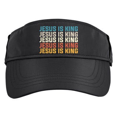 Jesus Is King Vintage Christian Church Adult Drive Performance Visor