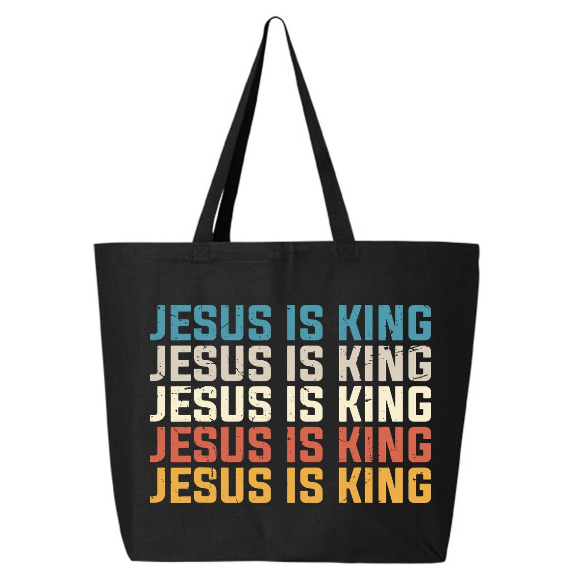 Jesus Is King Vintage Christian Church 25L Jumbo Tote