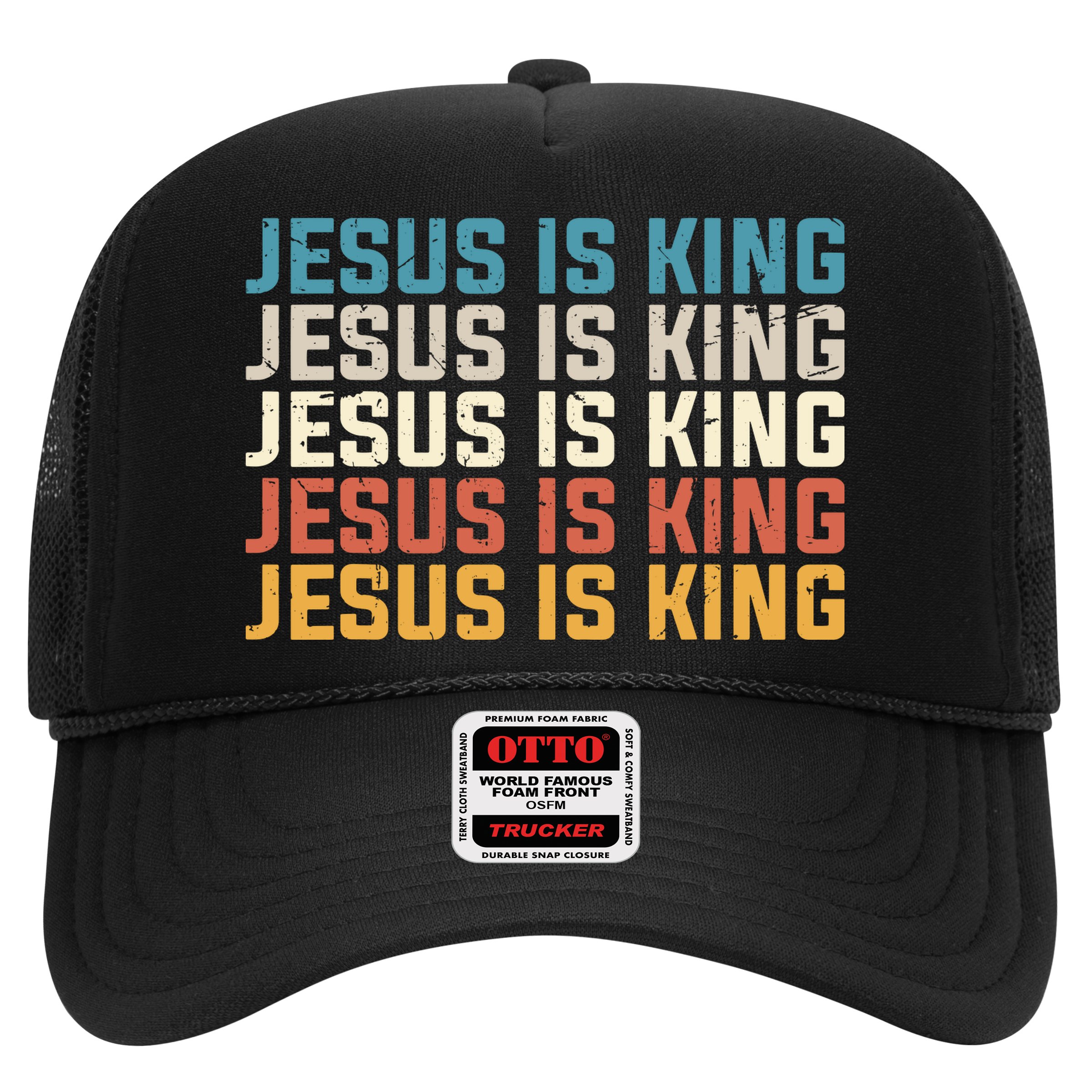 Jesus Is King Vintage Christian Church Hat
