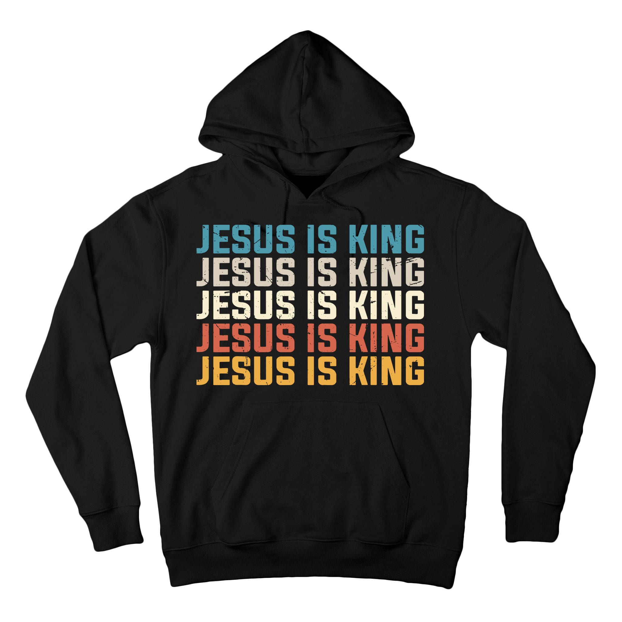 Jesus Is King Vintage Christian Church Tall Hoodie