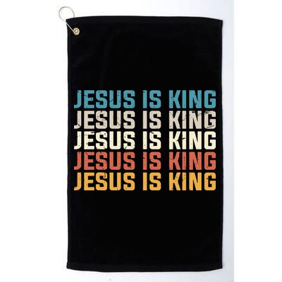 Jesus Is King Vintage Christian Church Golf Towel