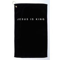 Jesus Is King Subtle Christian Minimalist Religious Golf Towel