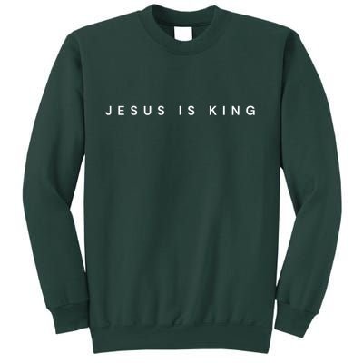 Jesus Is King Subtle Christian Minimalist Religious Sweatshirt