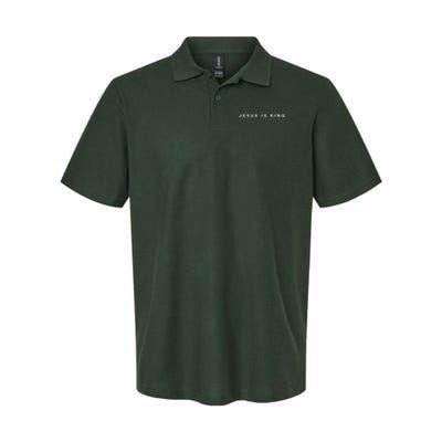 Jesus Is King Subtle Christian Minimalist Religious Polo