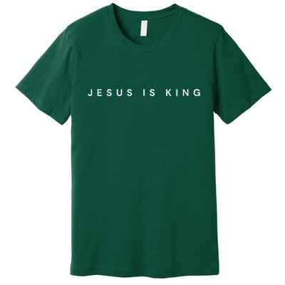 Jesus Is King Subtle Christian Minimalist Religious Premium T-Shirt