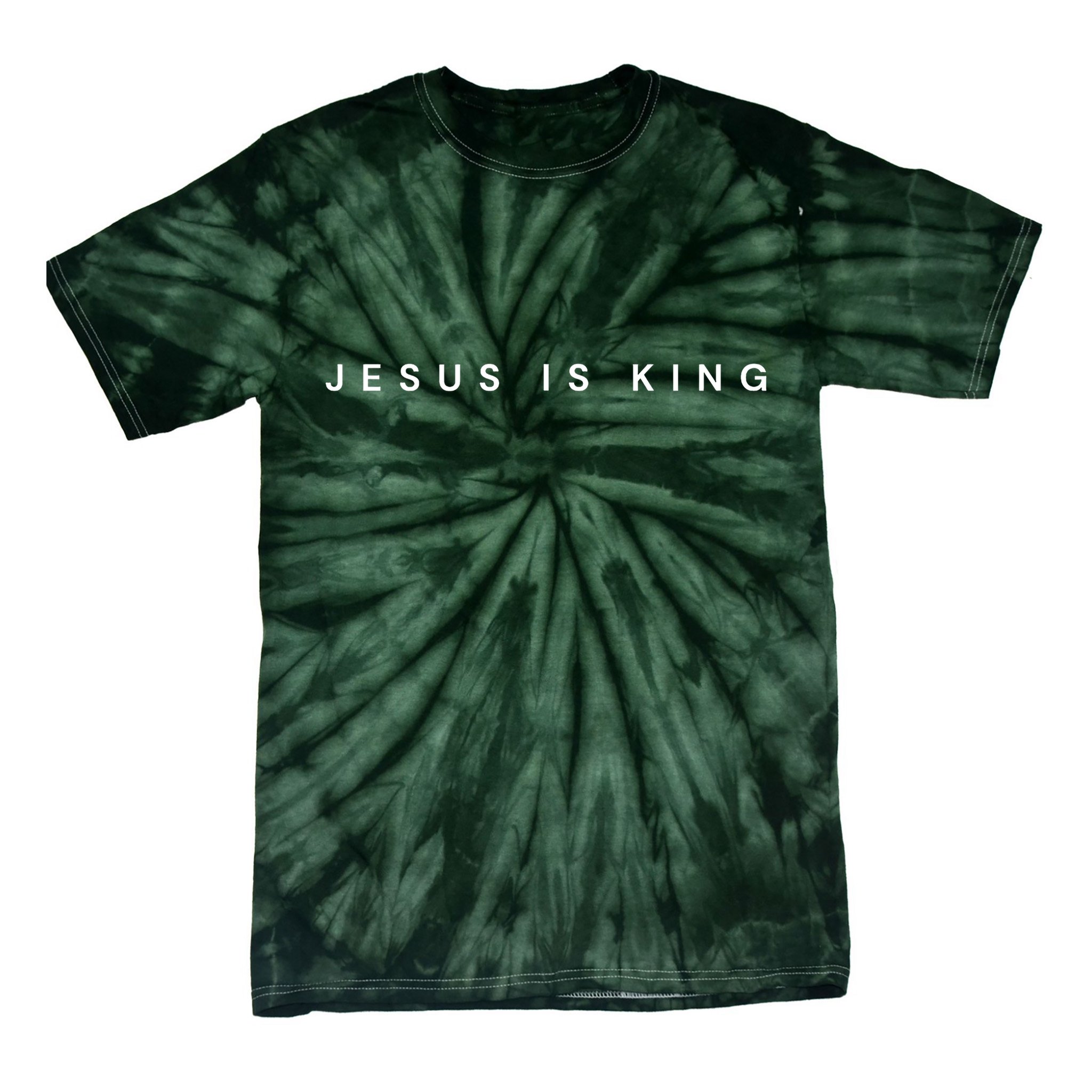 Jesus Is King Subtle Christian Minimalist Religious Tie-Dye T-Shirt