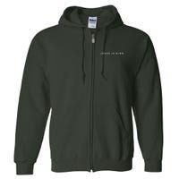 Jesus Is King Subtle Christian Minimalist Religious Full Zip Hoodie