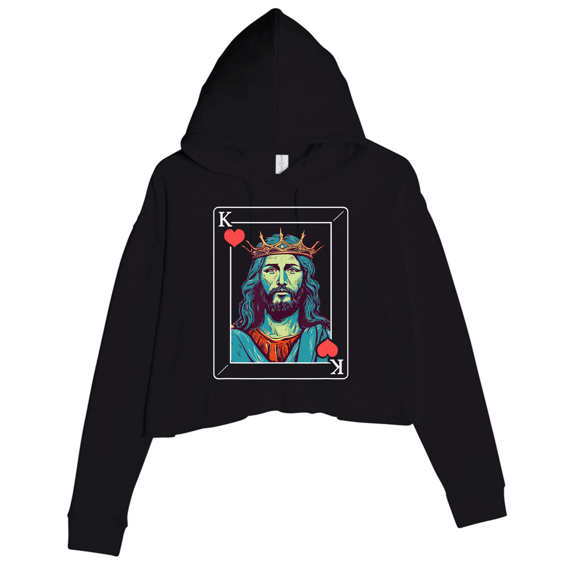 Jesus Is King Crop Fleece Hoodie