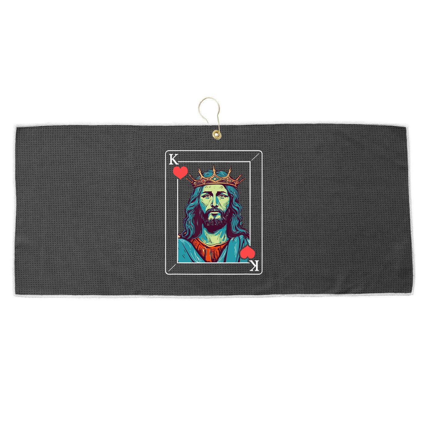 Jesus Is King Large Microfiber Waffle Golf Towel