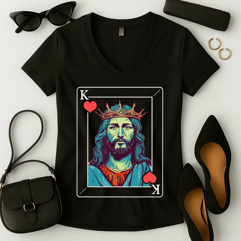 Jesus Is King Women's V-Neck T-Shirt