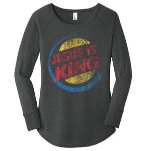 Jesus Is King Women's Perfect Tri Tunic Long Sleeve Shirt