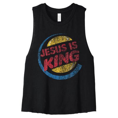 Jesus Is King Women's Racerback Cropped Tank