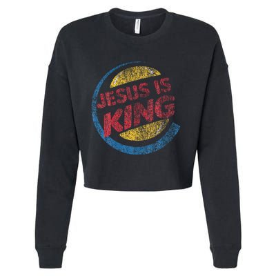 Jesus Is King Cropped Pullover Crew