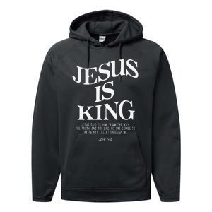 Jesus Is King Jesus John 146 Costume Christian Gift Performance Fleece Hoodie