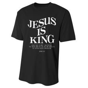 Jesus Is King Jesus John 146 Costume Christian Gift Performance Sprint T-Shirt