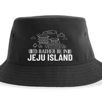 Jeju Island Korea City Skyline Map Travel Sustainable Bucket Hat