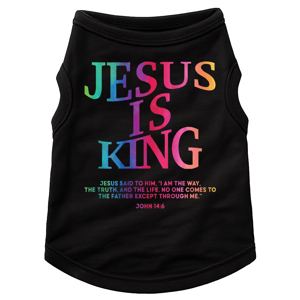 Jesus Is King Christian Church Teen Girl Loves God Doggie Tank