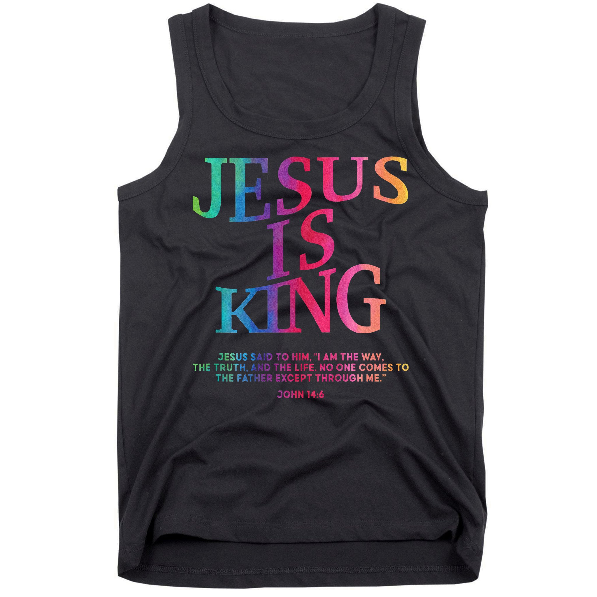 Jesus Is King Christian Church Teen Girl Loves God Tank Top