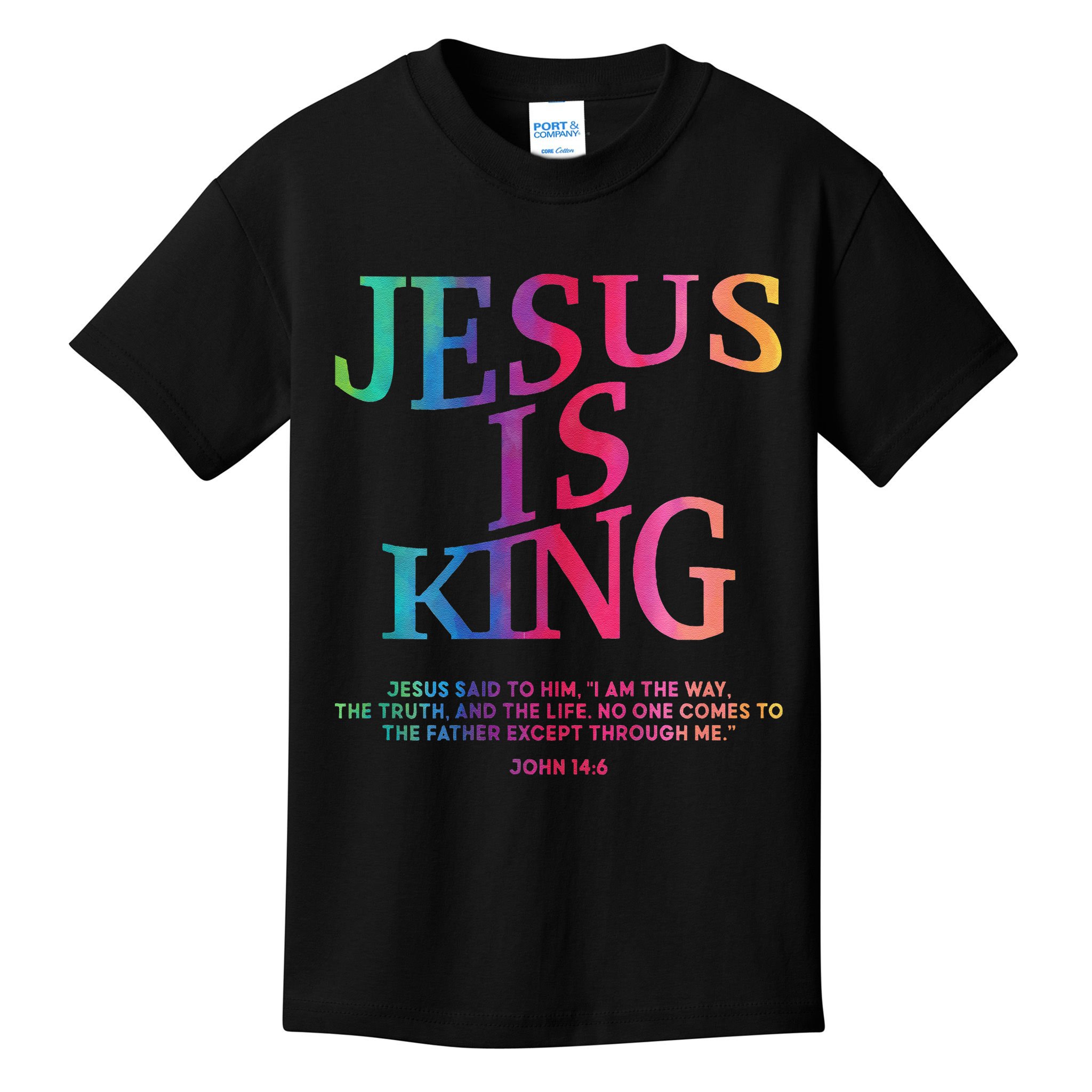 Jesus Is King Christian Church Teen Girl Loves God Kids T-Shirt
