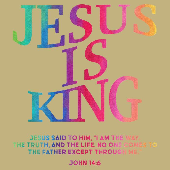 Jesus Is King Christian Church Teen Girl Loves God Button