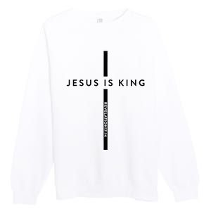 Jesus Is King Jesus Costume Adult Christian  Premium Crewneck Sweatshirt