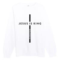 Jesus Is King Jesus Costume Adult Christian  Premium Crewneck Sweatshirt