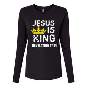 Jesus Is King Faith God Christian Womens Cotton Relaxed Long Sleeve T-Shirt