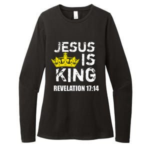 Jesus Is King Faith God Christian Womens CVC Long Sleeve Shirt